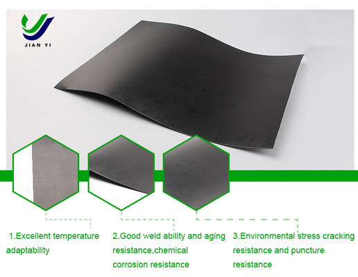 ضد نفوذ HDPE Geomembrane صاف ضد آب 2mm ضخامت