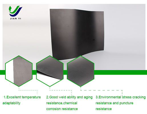 مواد نفوذ پذیر HDPE ژئوممبران صاف برای فیلتر و عایق بندی