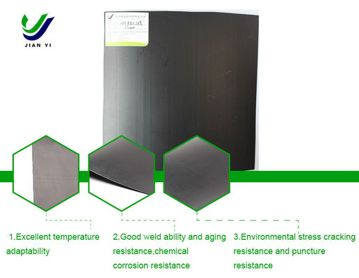 0.3-3.0mm ضخامت HDPE Geomembrane صاف پوشه سنگین برای محل دفن زباله های معدن مدیریت آب عرض 1m-9m طول 30-100m