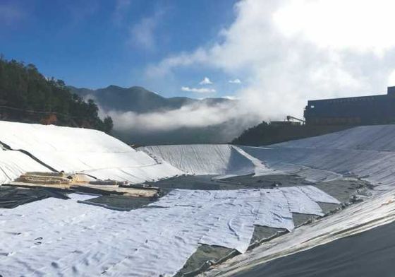 EN 13249 استاندارد یورو پارچه ژئوتکستیلی با فیبر بلند با مودول بالا با مقاومت UV 70٪ برای مهندسی عمران