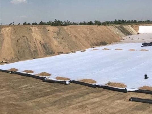 فلامنت آبی سفارشی Spunbond Geotextile Nonwoven ثبات مقاومت عالی برای CBR مقاومت انفجار ≥0.8-7.9KN