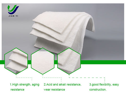 فلامنت آبی سفارشی Spunbond Geotextile Nonwoven ثبات مقاومت عالی برای CBR مقاومت انفجار ≥0.8-7.9KN