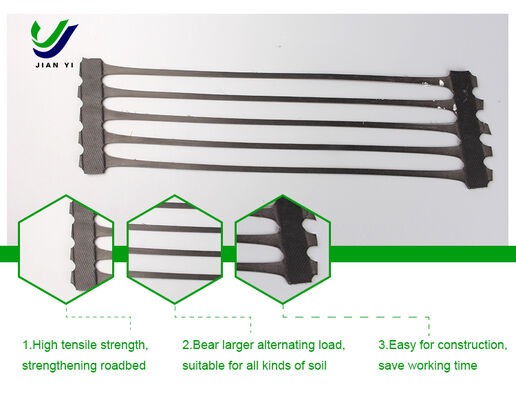 شبکه ژئوتکستایل یک جهته با مقاومت کششی بالا و مقاومت در برابر اشعه ماوراء بنفش برای ظرفیت باربری قوی در تقویت زیرسازی جاده و راه آهن